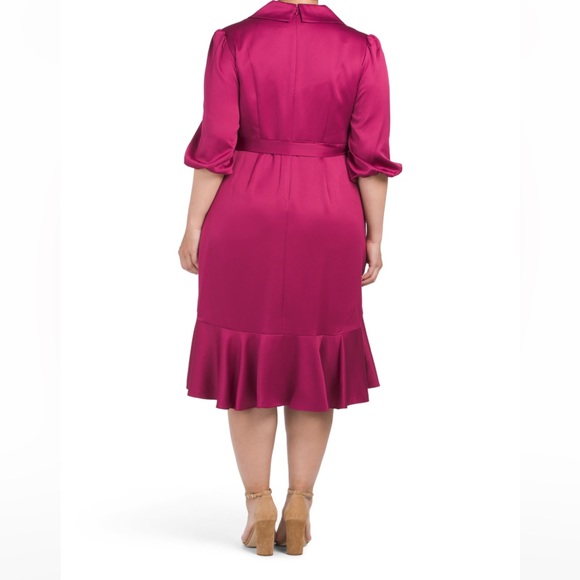 Adrianna Papell Womens Ruffle Wrap Dress - Picture 2 of 2